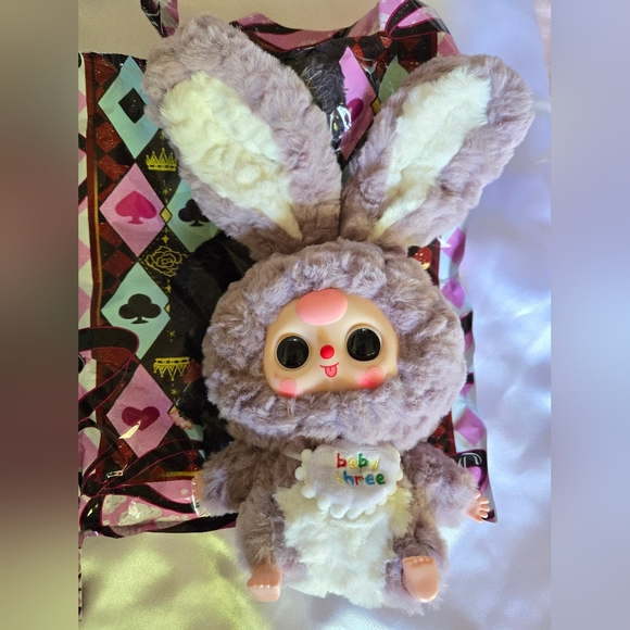 Baby Three Lily Rabbit Town Plush Series- Purple Bunny - Picture 2 of 9